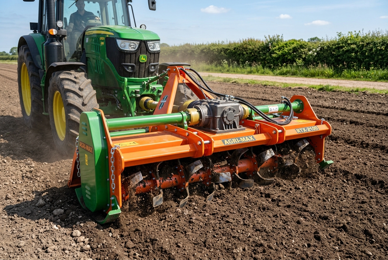 Multi-Speed Rotavator in field
